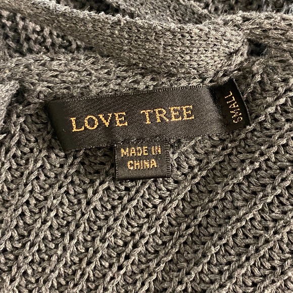 Love tree back laced, open front cardigan - Picture 5 of 6